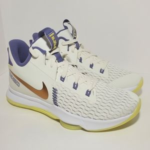 Nike Labron Witness 5 Shoes Lakers White Purple CQ9380 102 Mens Size 12 Air Zoom
